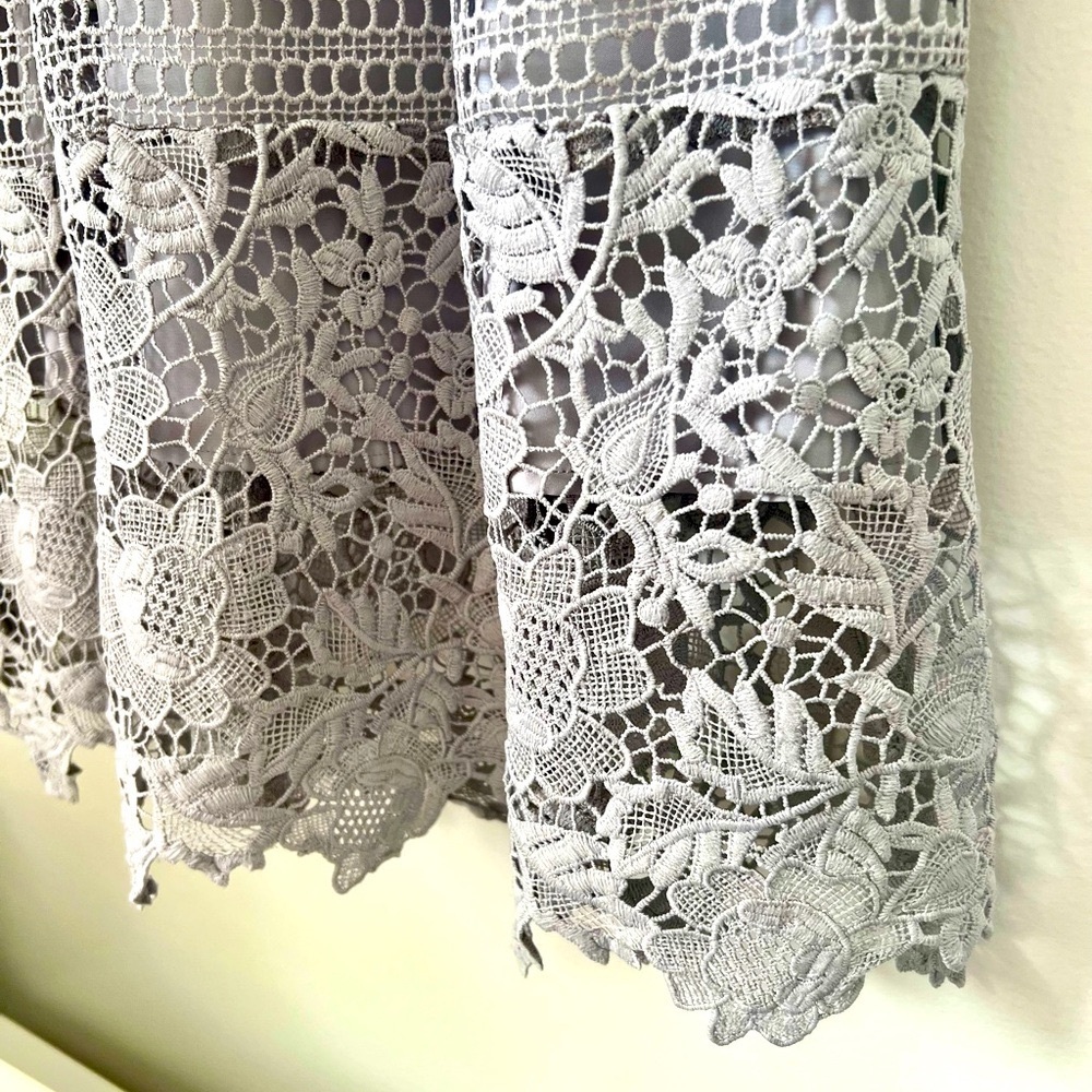 Lace Midi Dress, Self-Portrait-esque, Event Dress. US S, Grey - Picture 7 of 12